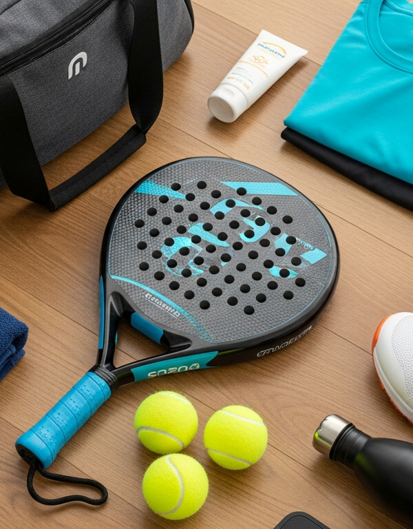 Kompletny ekwipunek na oboz padlowy rozlozony na podlodze