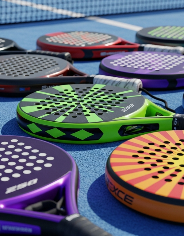 Różne rodzaje rakiet padlowych – okrągłe, diamentowe i hybrydowe